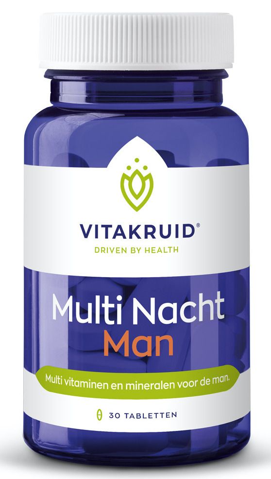 Vitakruid Multi Nacht Man 100% Vegan Tabletten 30TB