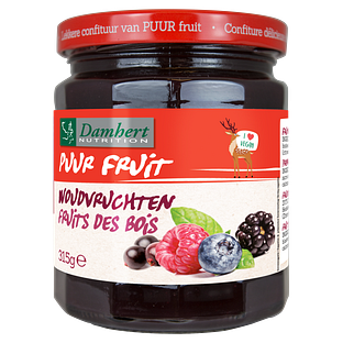 Damhert Puur Fruit Confituur Woudvrucht 315GR Damhert Puur Fruit Confituur Woudvrucht 315GR