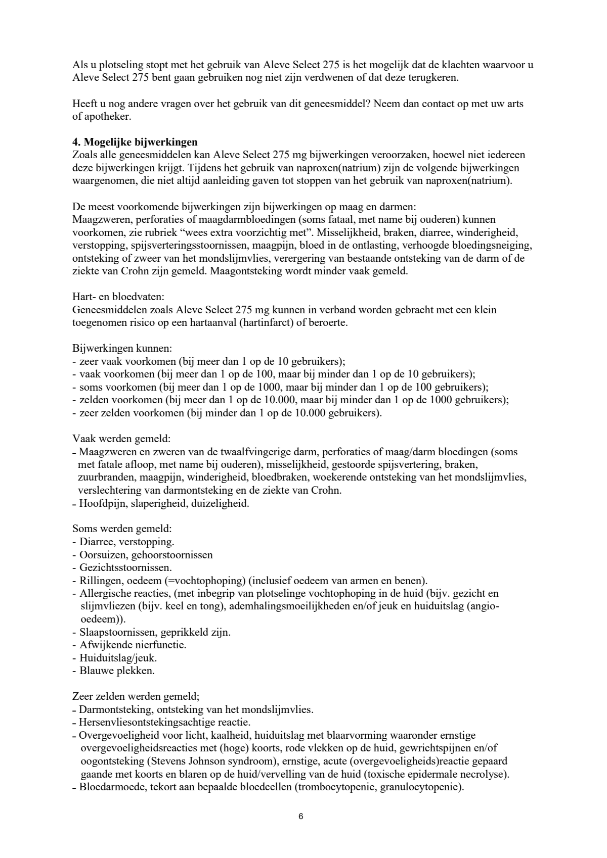 Select 275mg Tabletten afbeelding van document #6, leaflet