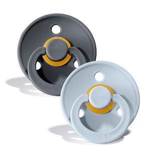 BIBS Fopspeen 18+ Maanden Iron/Baby Blue 2ST