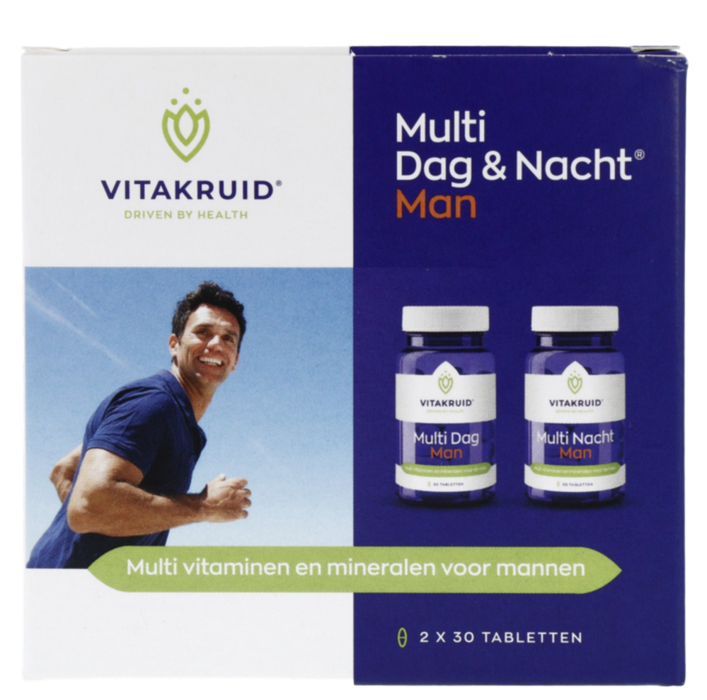 Vitakruid Multi Dag & Nacht Man 100% Vegan 2 x 30 60TB