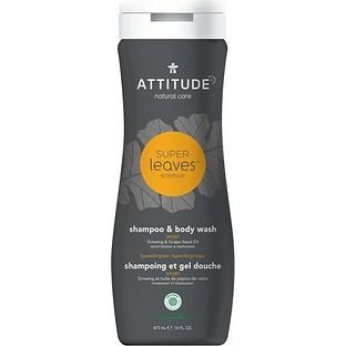 Attitude Shampoo & Body Wash 2-in-1 Sport Ginseng & Grape Seed Oil 473ML