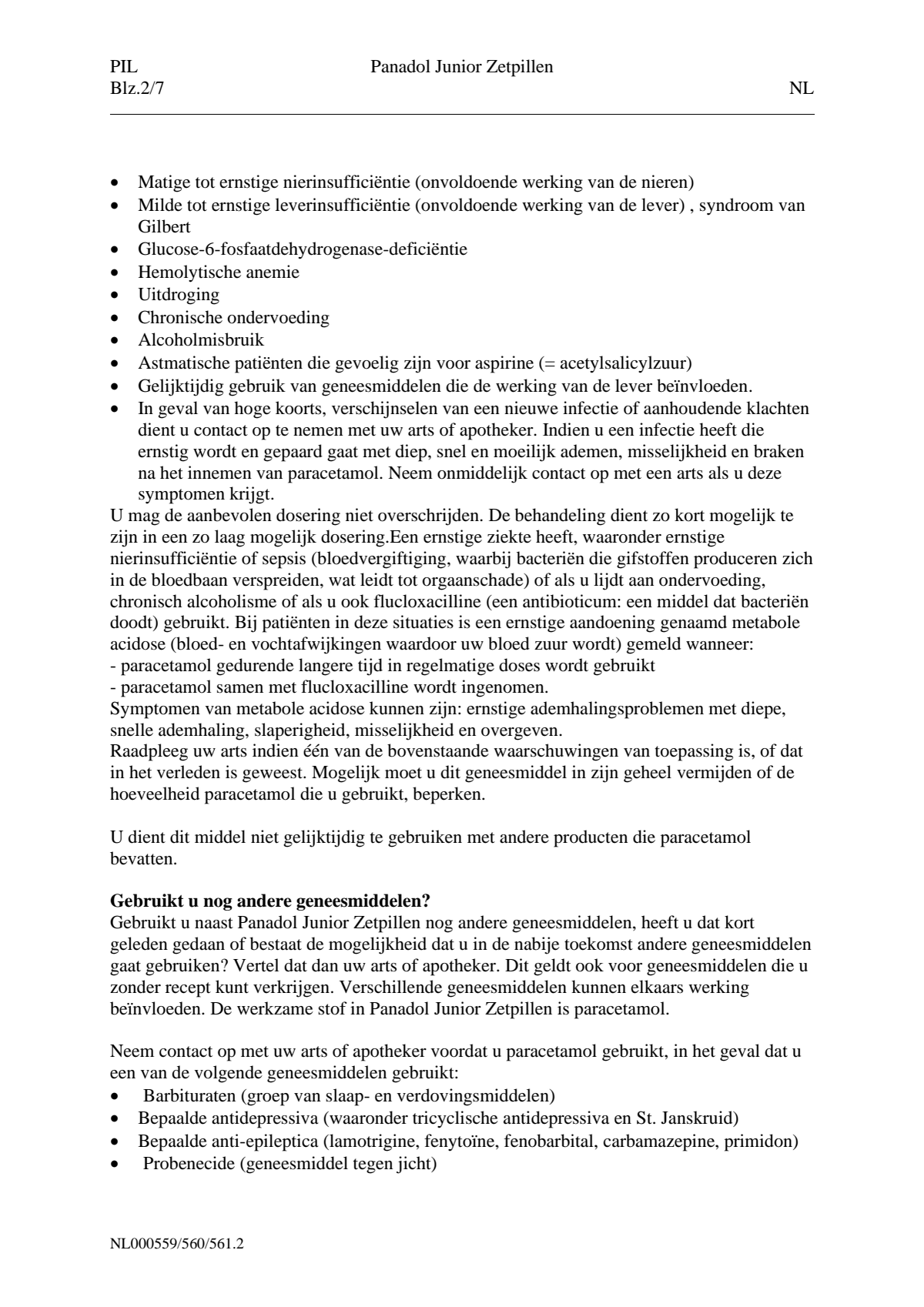 Junior Zetpillen 500mg - vanaf 6 jaar afbeelding van document #2, leaflet