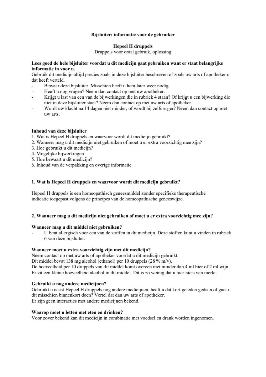 Hepeel H afbeelding van document #1, leaflet