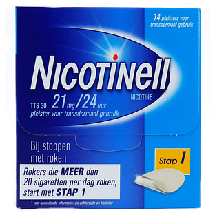 Nicotinell Pleisters 21 mg - voor stoppen met roken 14ST
