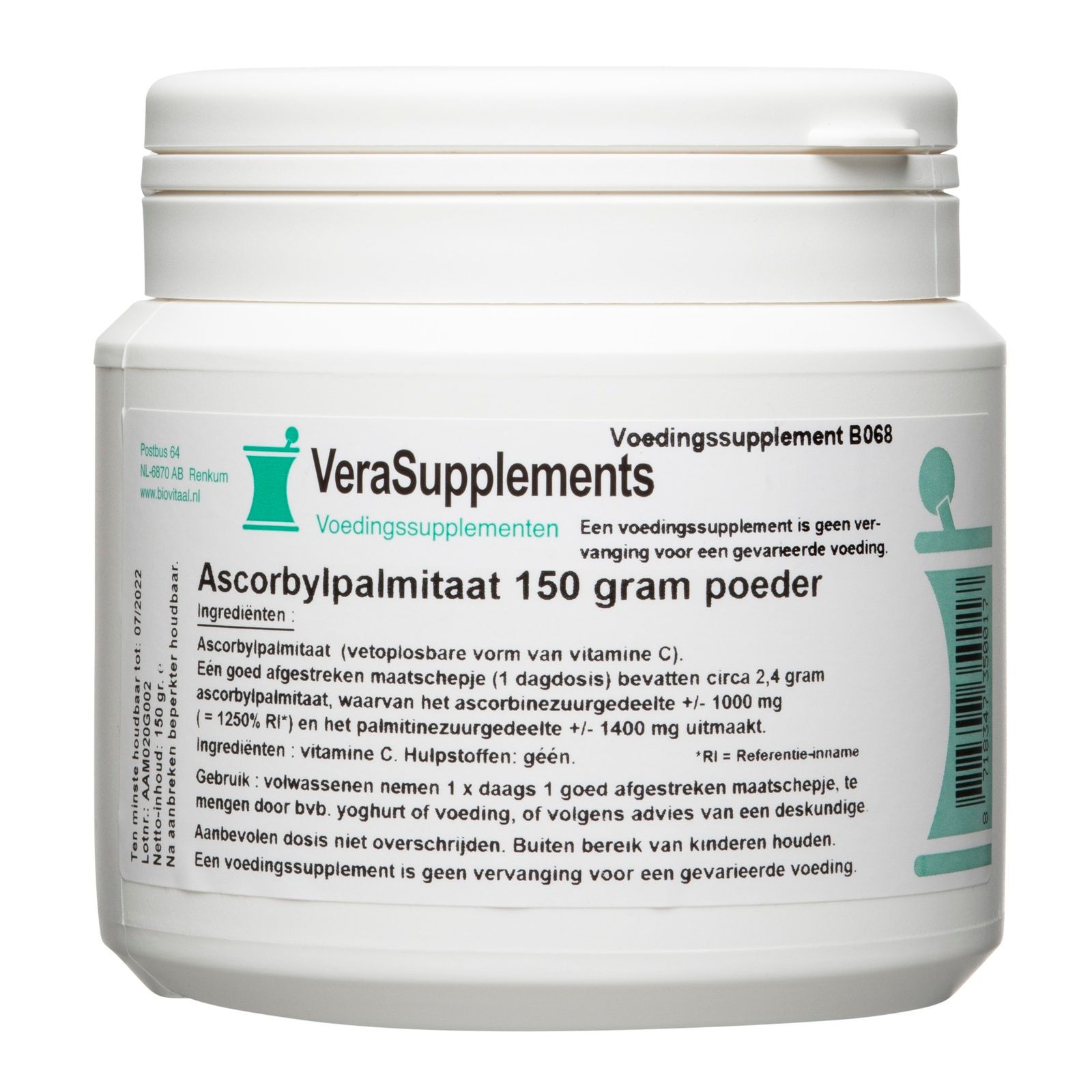 VeraSupplements Ascorbylpalmitaat Poeder 150GR