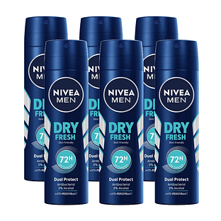 Nivea Men Dry Fresh Deodorant Spray Voordeelverpakking 6x150ML