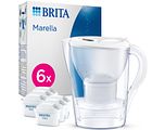 Brita Marella Waterfilterkan Wit + 6 Maxtra Filterpatronen 2,4LT Brita Marella Waterfilterkan Wit + 6 Maxtra Filterpatronen 2,4LT