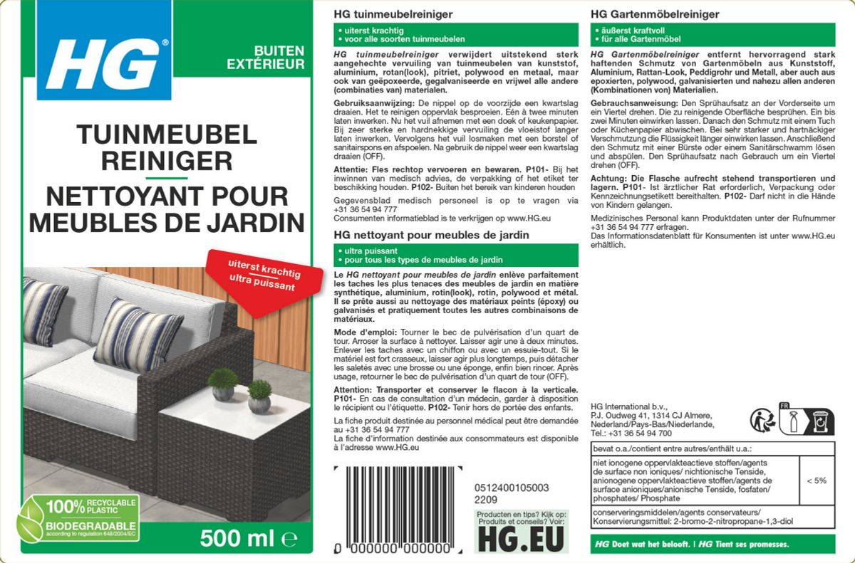 Buiten Tuinmeubelreiniger afbeelding van document #1, label