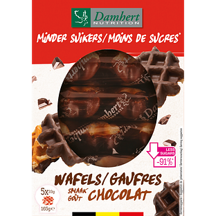 Damhert Minder Suikers Wafels Chocoladesmaak 165GR