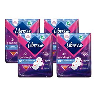 Libresse Goodnight Ultra Large Maandverband Multiverpakking 4x10ST