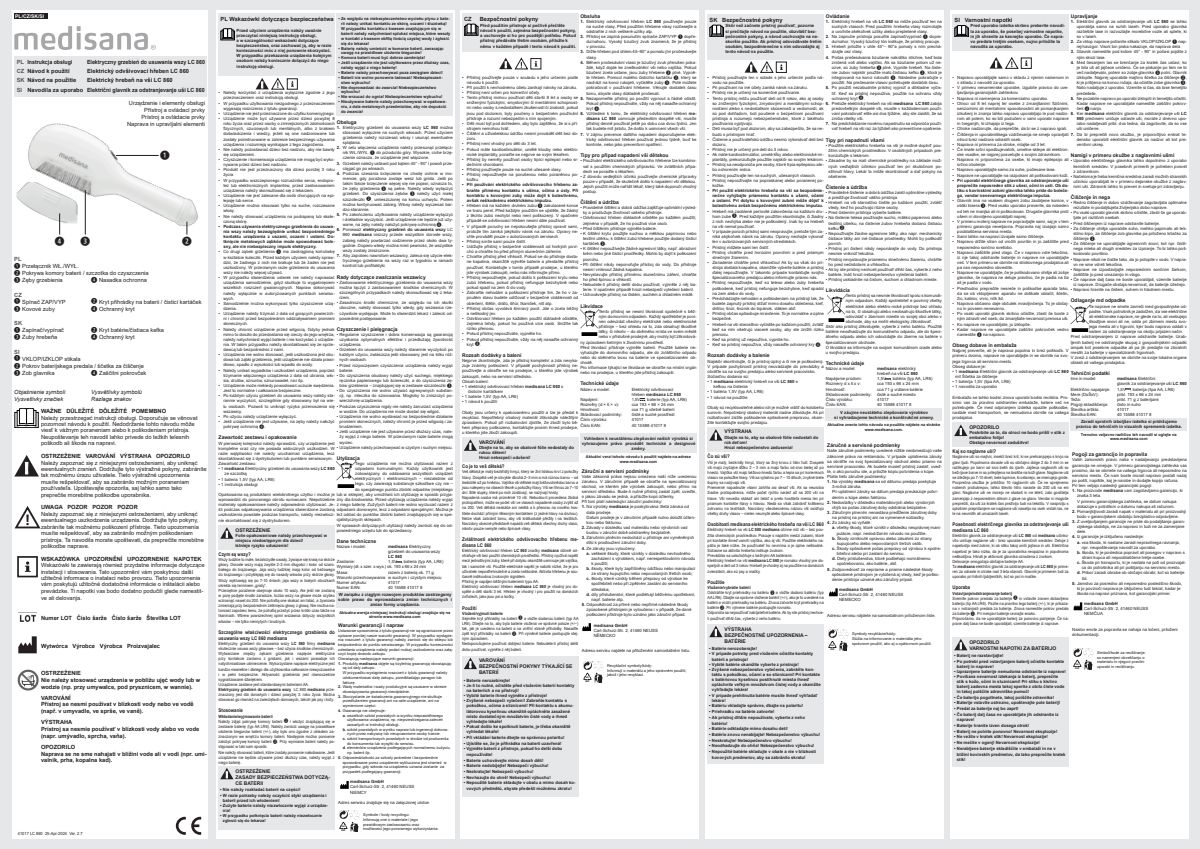 Elektrische Luizenkam LC 860 afbeelding van document #4, instructions