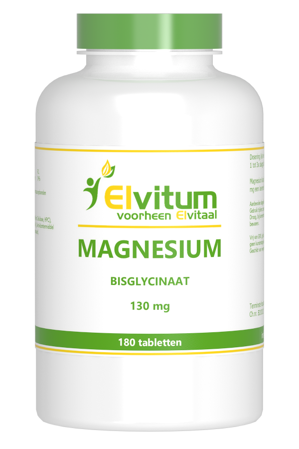Elvitum Magnesium Bisglycinaat 130mg Tabletten 180TB