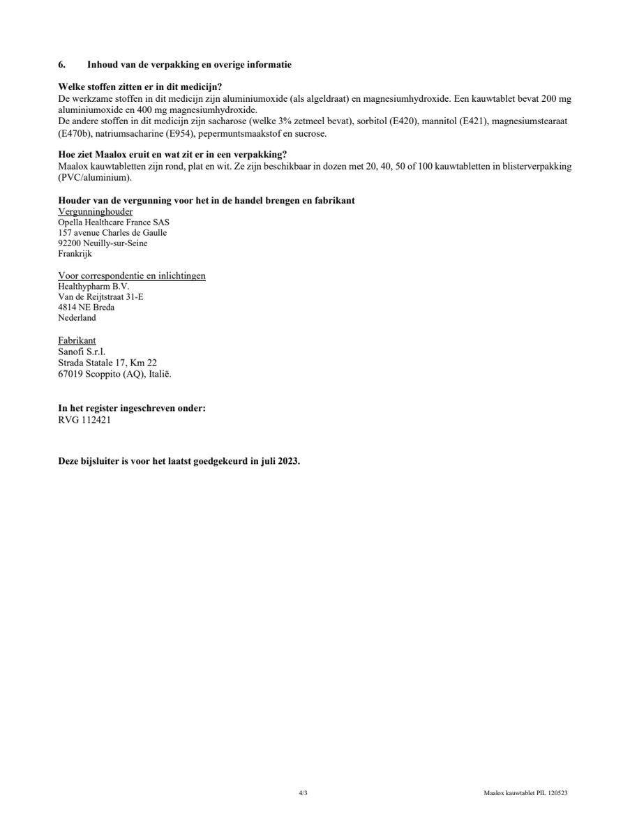 Kauwtabletten afbeelding van document #4, leaflet