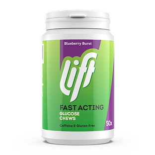 Lift Fast Acting Glucose Kauwtabletten - Bosbes 50TB