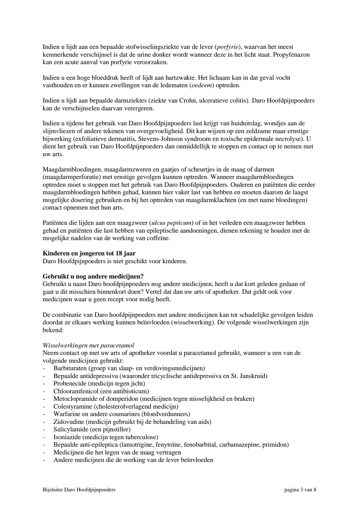 Hoofdpijnpoeders afbeelding van document #3, leaflet