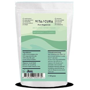 Vita Cura Pure Magnesium Eucalyptus Badzout Vlokken 500GR