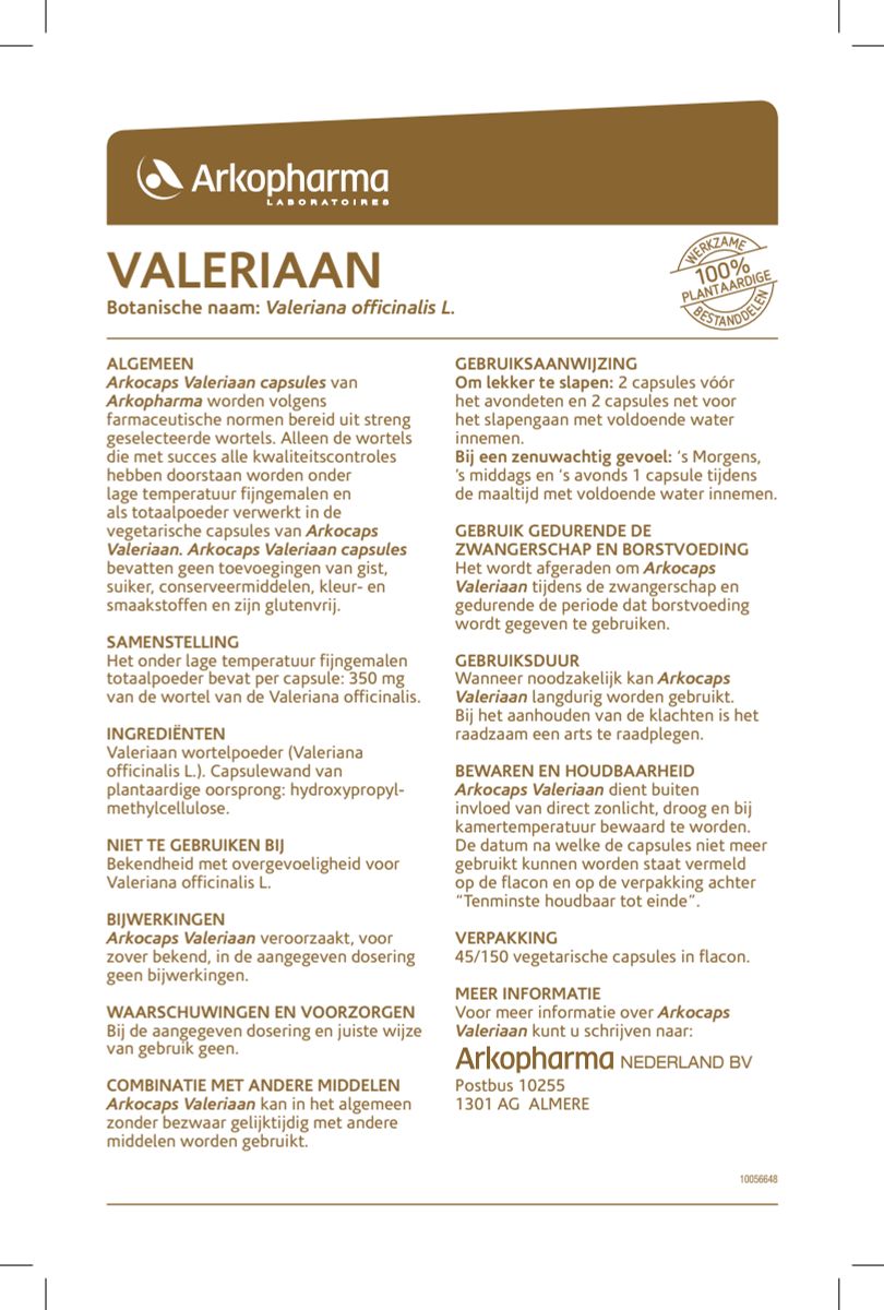 Valeriaan Capsules afbeelding van document #1, instructions