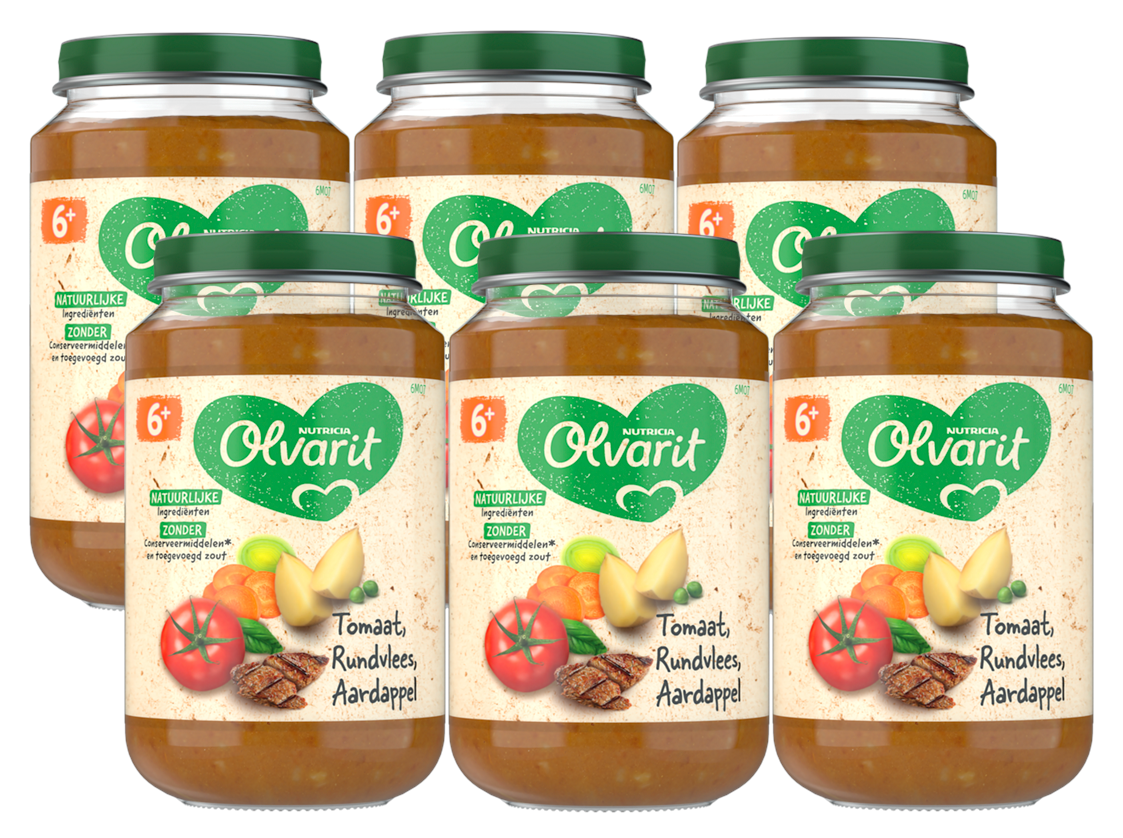 Olvarit 6m+ Tomaat Rundvlees Aardappel Wortel afbeelding