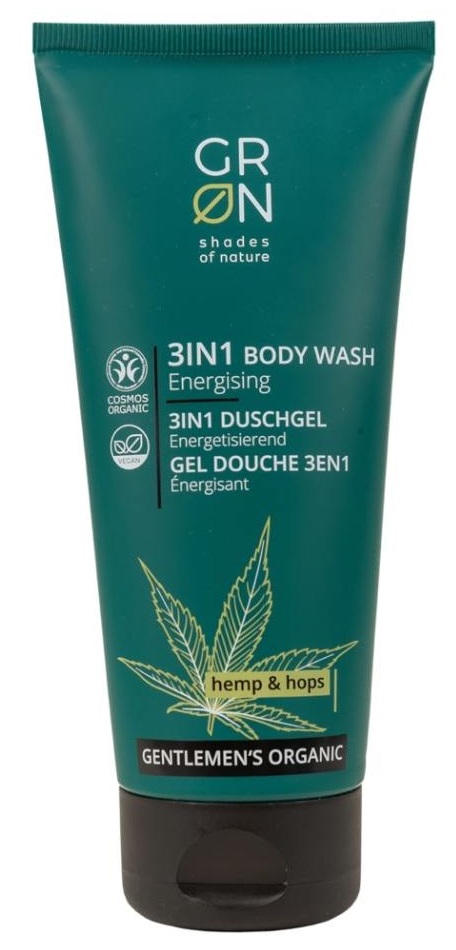 GRN Gentlemen's Organic 3-in-1 Body Wash Hennep & Hop afbeelding