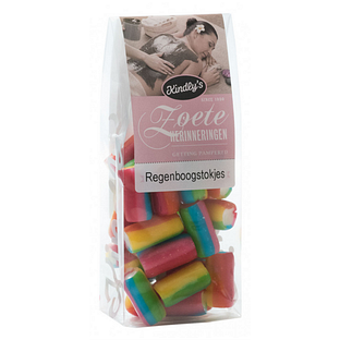 Kindly Regenboog Stokjes 150GR Kindly Regenboog Stokjes 150GR