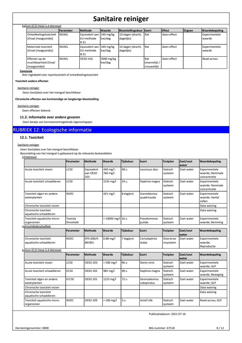Badkamer Reiniger Navulling afbeelding van document #8, leaflet