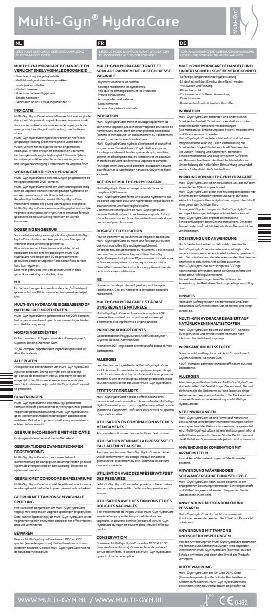 HydraCare Gel afbeelding van document #1, instructions