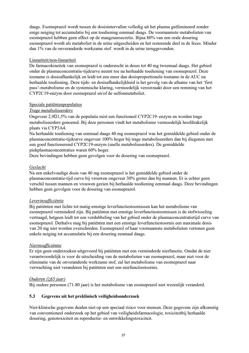 Control Tabletten 20mg Esomeprazo afbeelding van document #27, leaflet