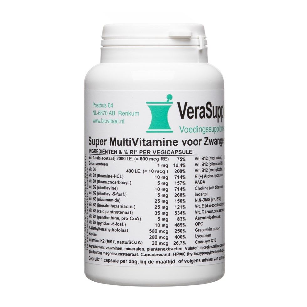 VeraSupplements Super Multi Zwanger Capsules 100CP