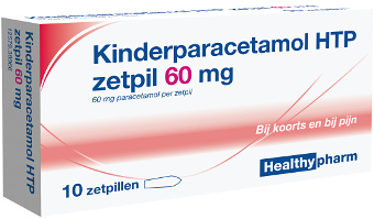 Healthypharm Kinderparacetamol Zetpil 60mg afbeelding