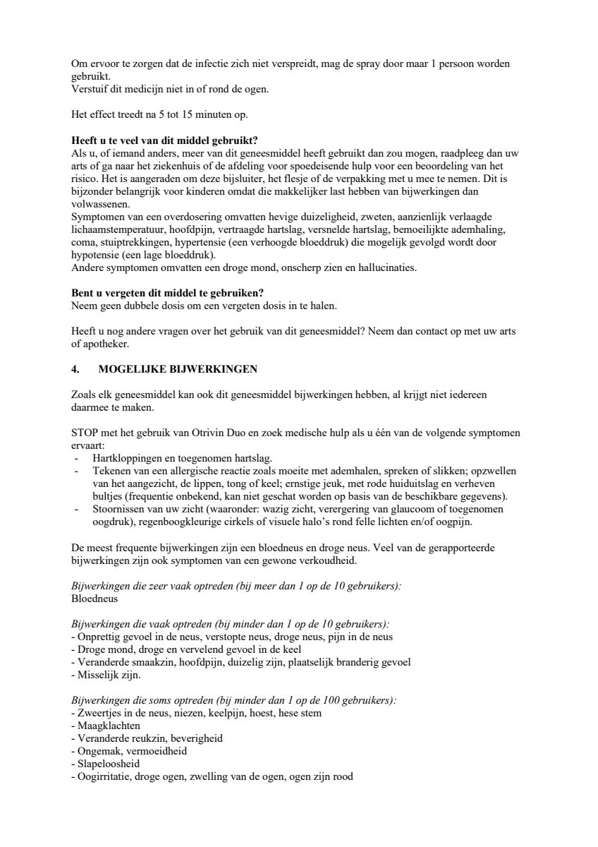 Duo Xylometazoline HCl Ipratropium Br, 0,5/0,6 mg/ml Neusspray bij een verstopte neus en loopneus afbeelding van document #5, leaflet