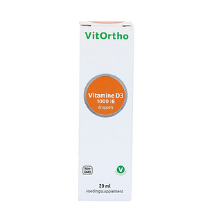 VitOrtho Vitamine D3 1000 IE Druppels 20ML VitOrtho Vitamine D3 1000 IE Druppels 20ML