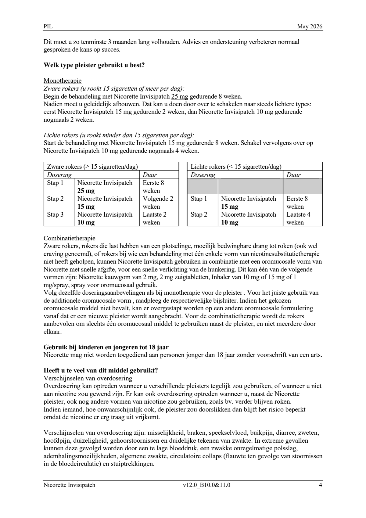 Invisi 15 mg Nicotine Pleister afbeelding van document #4, leaflet