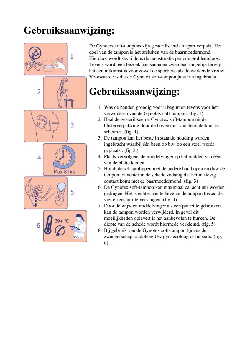 Dry Soft Tampons afbeelding van document #1, instructions