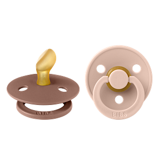 BIBS Fopspeen 0-6 Maanden Anatomic Blush/Woodchuck 2ST