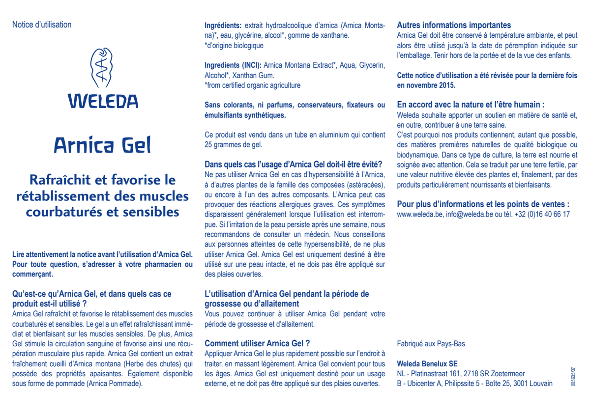 Arnica Gel afbeelding van document #2, instructions