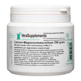VeraSupplements Calcium-Magnesiumascorbaat Poeder 250GR VeraSupplements Calcium-Magnesiumascorbaat Poeder 250GR