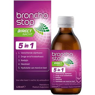 Bronchostop Direct Nacht 5-in-1 Hoestdrank 120ML