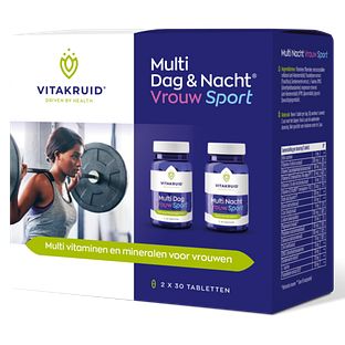 Vitakruid Multi Dag & Nacht Vrouw Sport 100% Vegan 2 x 30 60TB