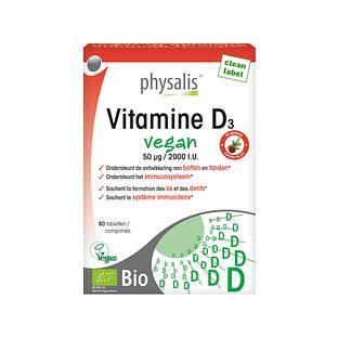 Physalis Vitamine D3 Vegan Tabletten 80TB Physalis Vitamine D3 Vegan Tabletten 80TB