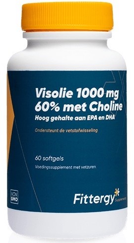 Fittergy Visolie 1000mg 60% Met Choline Capsules afbeelding 1
