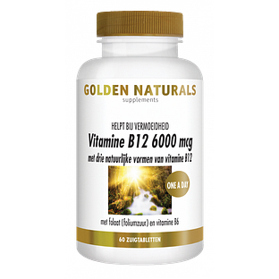 Golden Naturals Vitamine B12 6000mcg Zuigtabletten 60ZTB