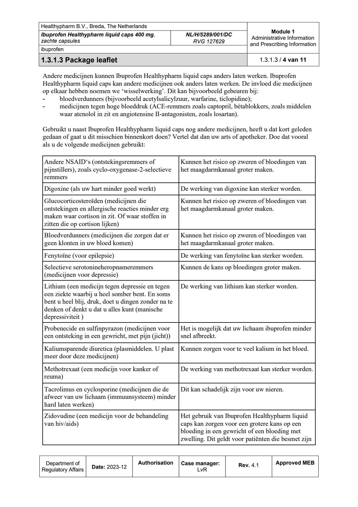Ibuprofen 400mg Liquid Caps afbeelding van document #4, leaflet