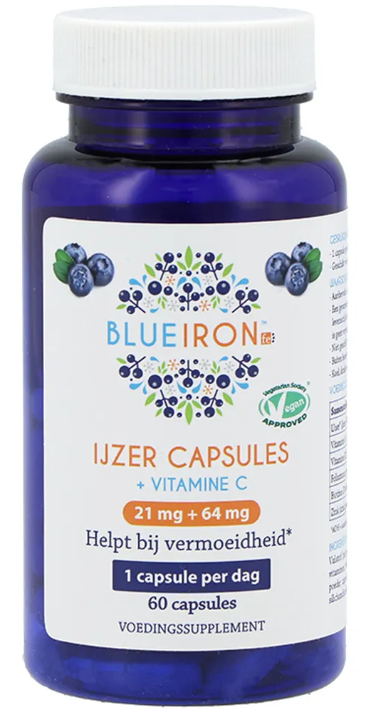 Blue Iron Ijzer + Vitamine C Capsules