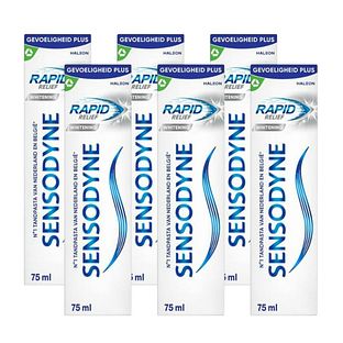 Sensodyne Rapid Relief Whitening Tandpasta Multiverpakking 6x75ML