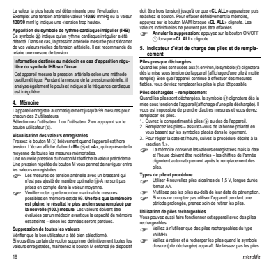 Microlife BP Bloeddrukmeter B3 Comfort PC afbeelding van document #20, instructions