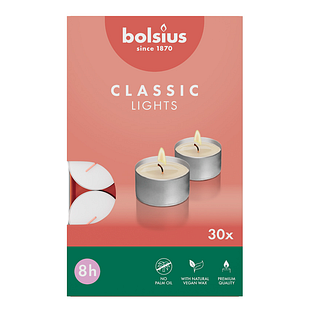 Bolsius Theelicht Classic Lights Wit 8 Uur 30ST