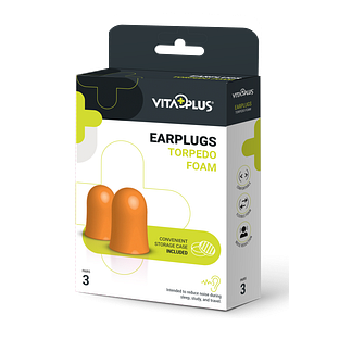 Vitaplus Earplugs Torpedo Foam 3PR