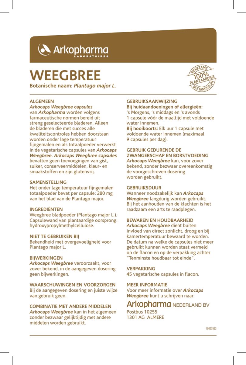Weegbree Capsules afbeelding van document #1, instructions