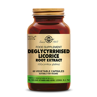 Solgar Deglycyrrhised Licorice (Zoethout) Root Extract Capsules 60VCP